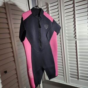 Women's Black and Pink Rashguard by